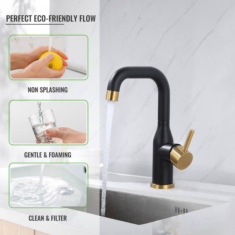 WOWOW Single Handle Bar Faucet With Swivel Spout