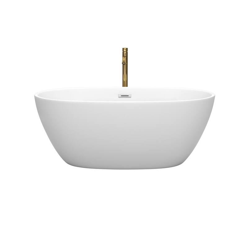 Wyndham Collection Juno 59" Free Standing Acrylic Soaking Tub with