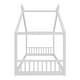 preview thumbnail 19 of 18, Montessori House-shape Bed Frame for Kids Toddler Floor Bed with Fence Headboard Footboard, Low Wooden Tent Bed Without Slats