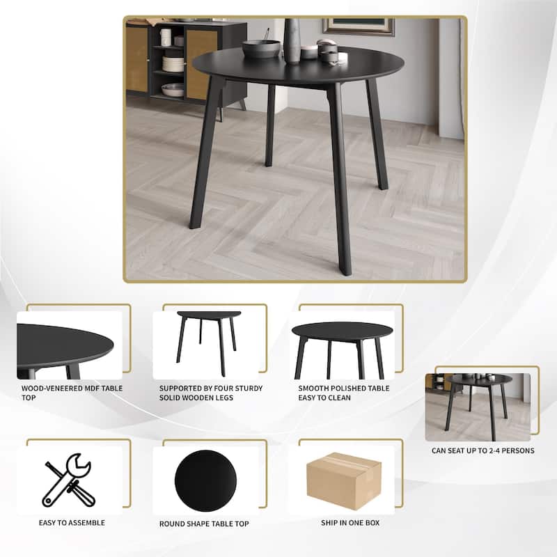 CraftPorch Mid-Century Modern 5-Piece Wooden Dining Chair