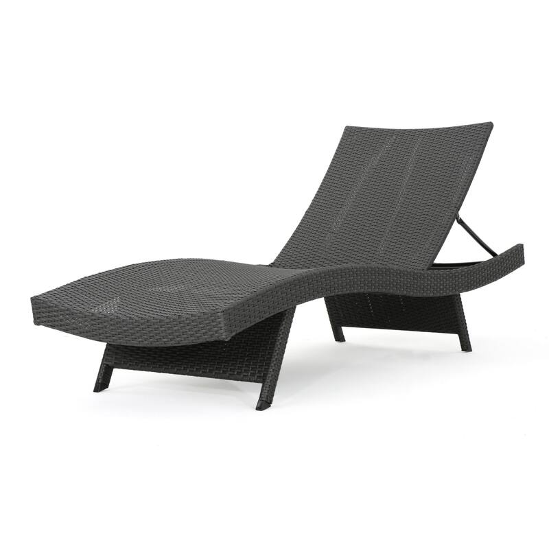 Salem Outdoor Wicker Lounge with Water Resistant Cushion (Set of 2) by Christopher Knight Home
