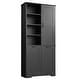 preview thumbnail 19 of 75, GDFStudio - Elijah Tall Bathroom Cabinet with Tilt-Out Laundry Hampers and Adjustable Shelves