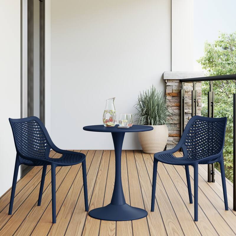 Frond and Form Outdoor Stacking Dining Side Chair (Set of 2)