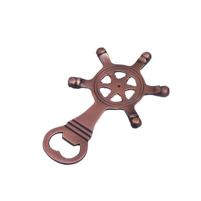 5 Inch Solid Metal Nautical Ship Wheel Bottle Opener for Bar or Kitchen Decor - 5" L x 2" W x 1" H