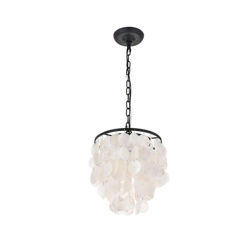 Selene Shell/ Brass 1-light Pendant