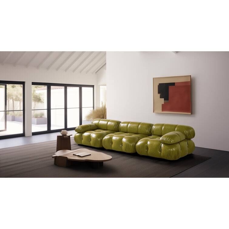 Belani 114'' Anti-Scratch Faux Leather Sofa