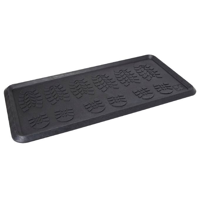 Envelor Footsteps Rubber Boot Floor Tray Mat, 16" x 32" - 2 Pack - 16" x 32" - 2 Pack