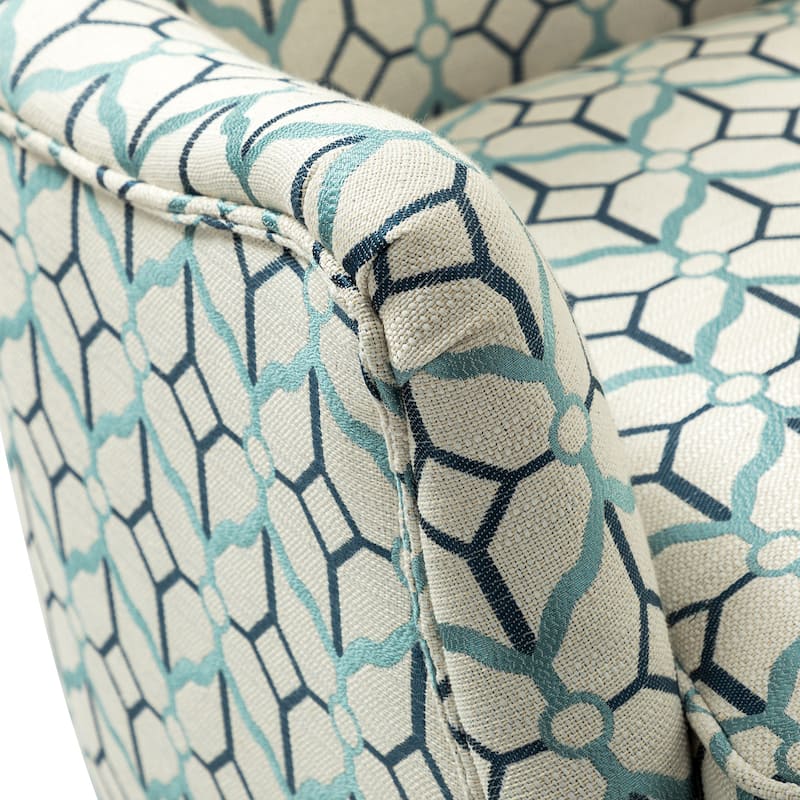 Nikolaus Armchair with Floral Fabric Pattern Set of 2 by HULALA HOME