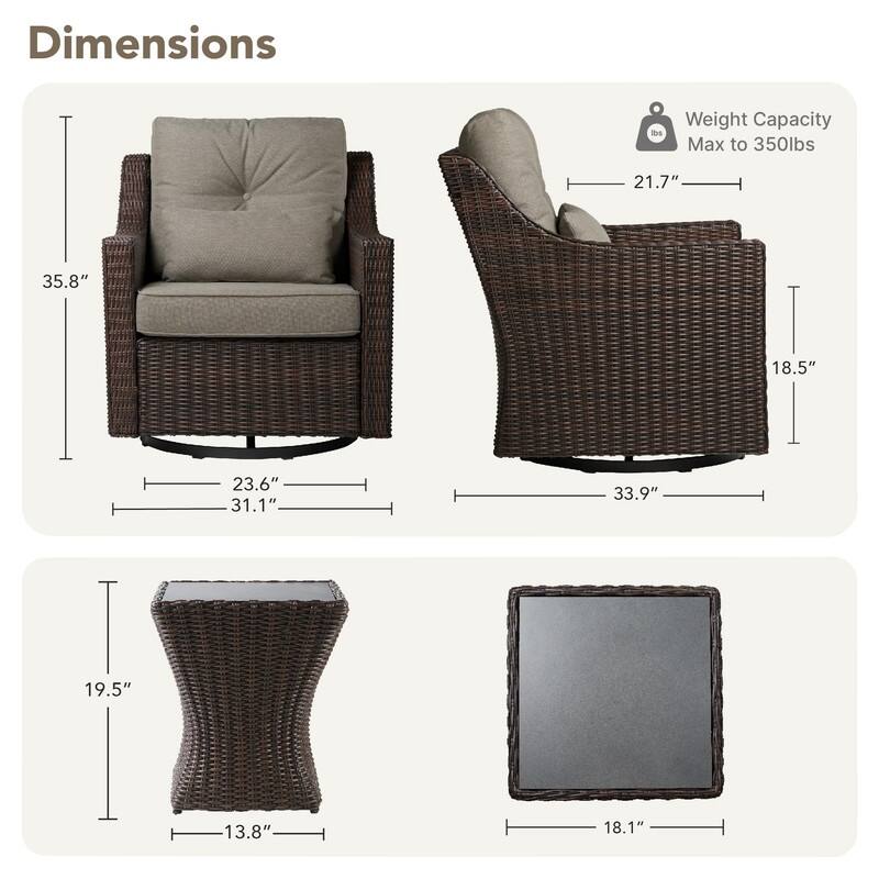 Spruce & Spring Murphy 8-Piece Outdoor Wicker Patio Furniture Conversation Sofa Sets