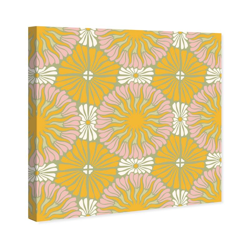 Wynwood Studio Canvas Fashion and Glam My Art Deco Number One II Orange and Apricot Vintage Wall Art Canvas Print