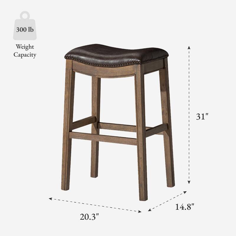 Maven Lane Adrien Saddle Kitchen Stool
