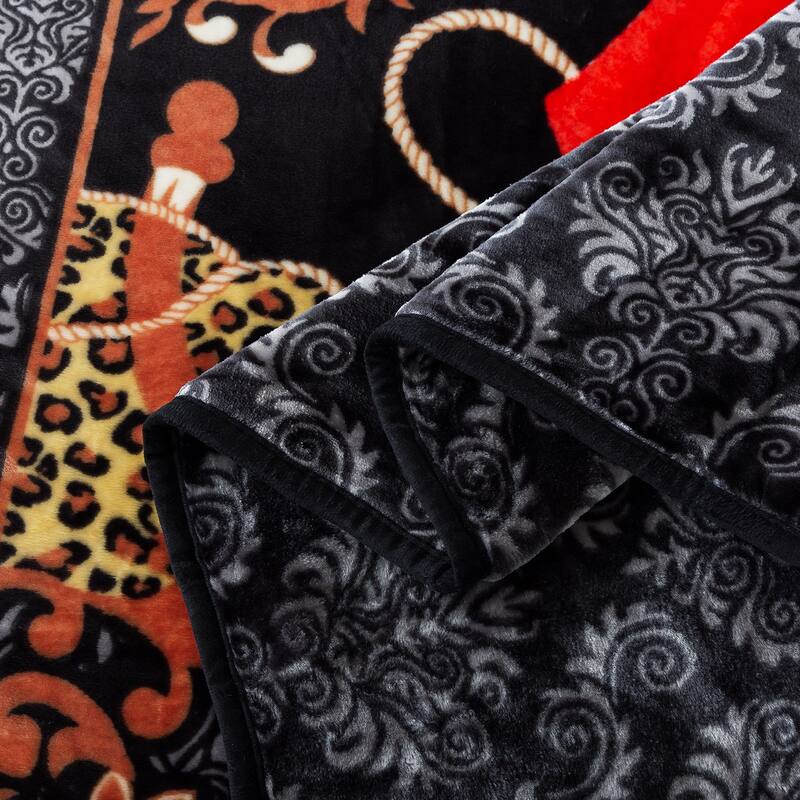 Printed Rachel Plush Blanket 75"x91"
