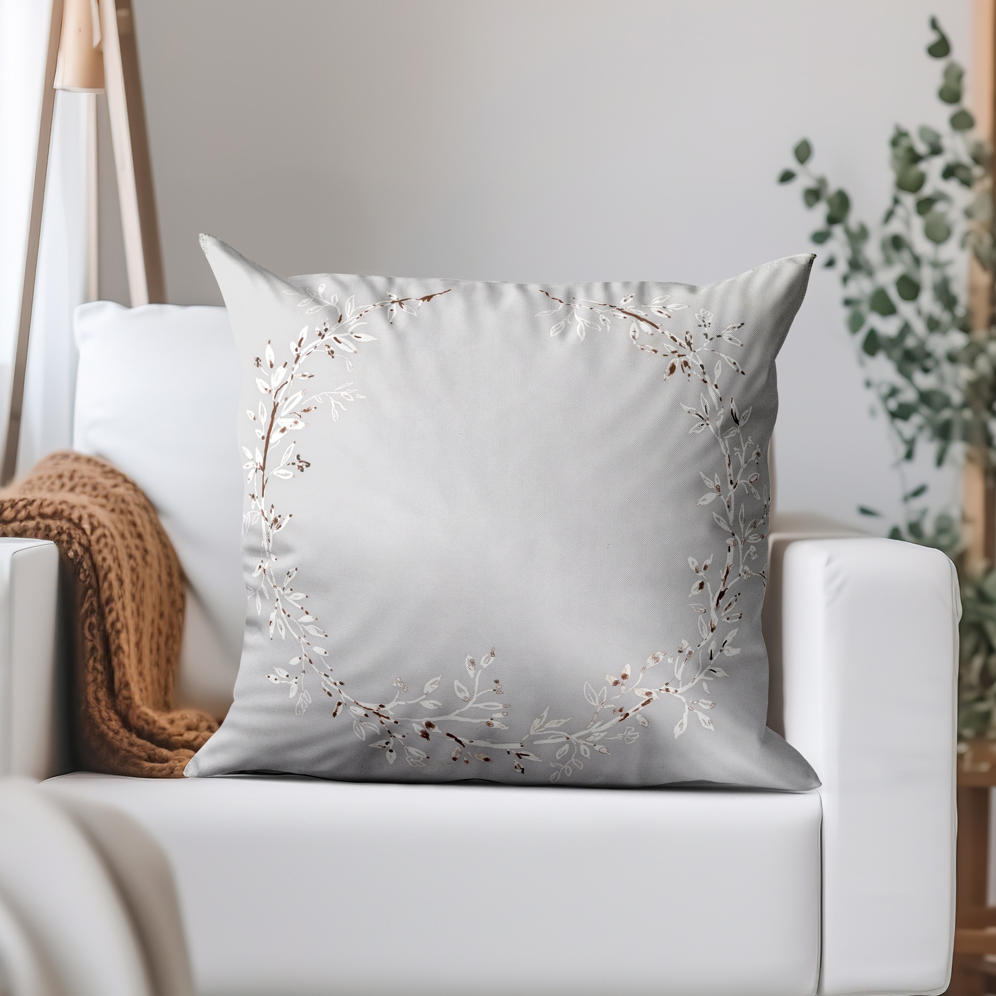 White and top silver christmas pillows