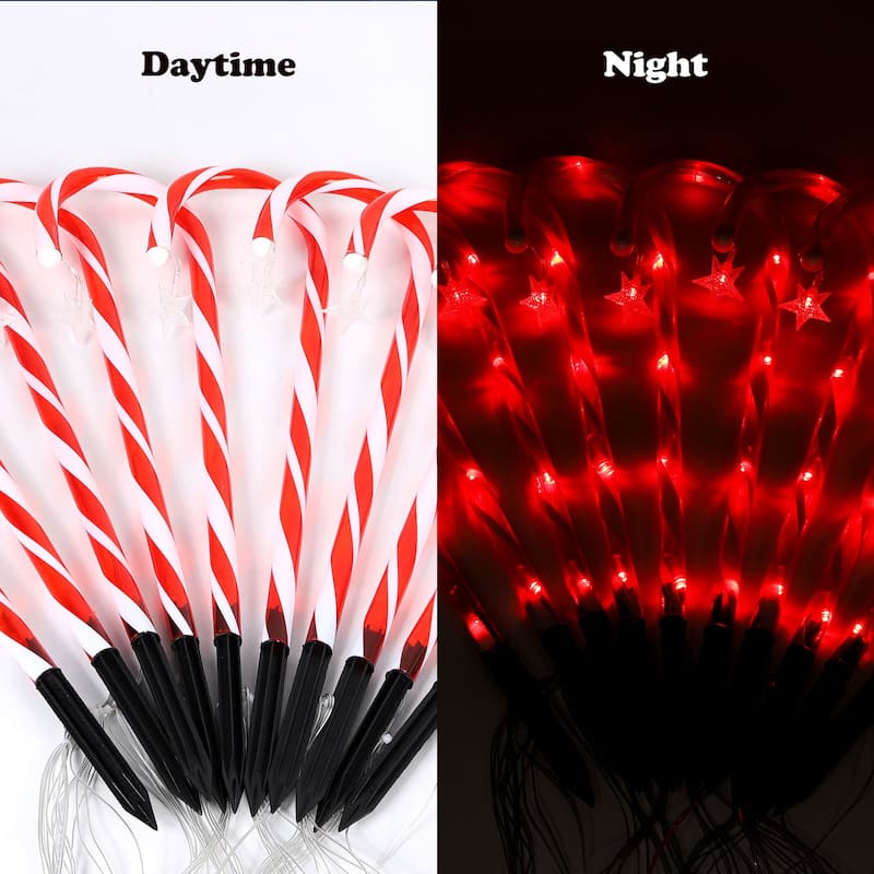Christmas Candy Cane Lights 10 PCS