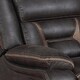 preview thumbnail 2 of 3, Jake 41 Inch Gliding Manual Recliner, Pillowtop, Dark Brown Faux Leather