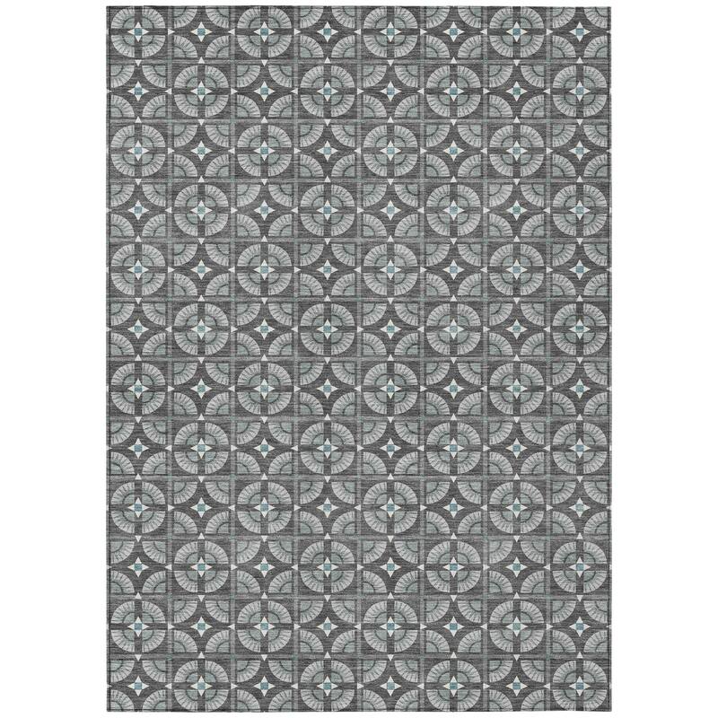 Machine Washable Indoor/ Outdoor Modern Roeland Chantille Rug