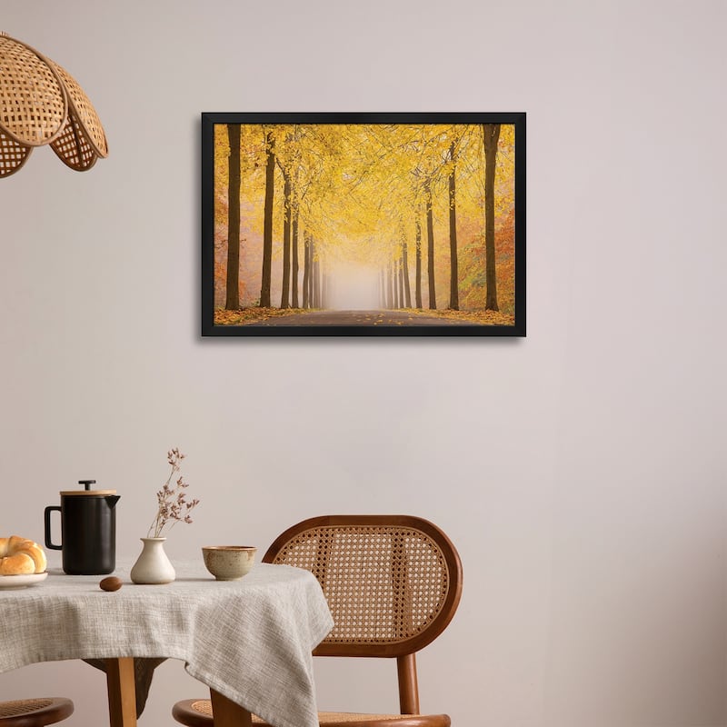 Autumn Road Premium Framed Poster by keller