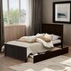 preview thumbnail 2 of 20, Twin Platform Storage Kids Bed with 2-Drawers, Sturdy Wood Frame, Space-Saving, Espresso