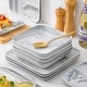 preview thumbnail 13 of 18, MALACASA Ivy Series Square Dinnerware Set