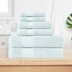 preview thumbnail 26 of 47, Superior Turkish Cotton 6 Piece Solid Plush Heavyweight Towel Set Dusty Aqua