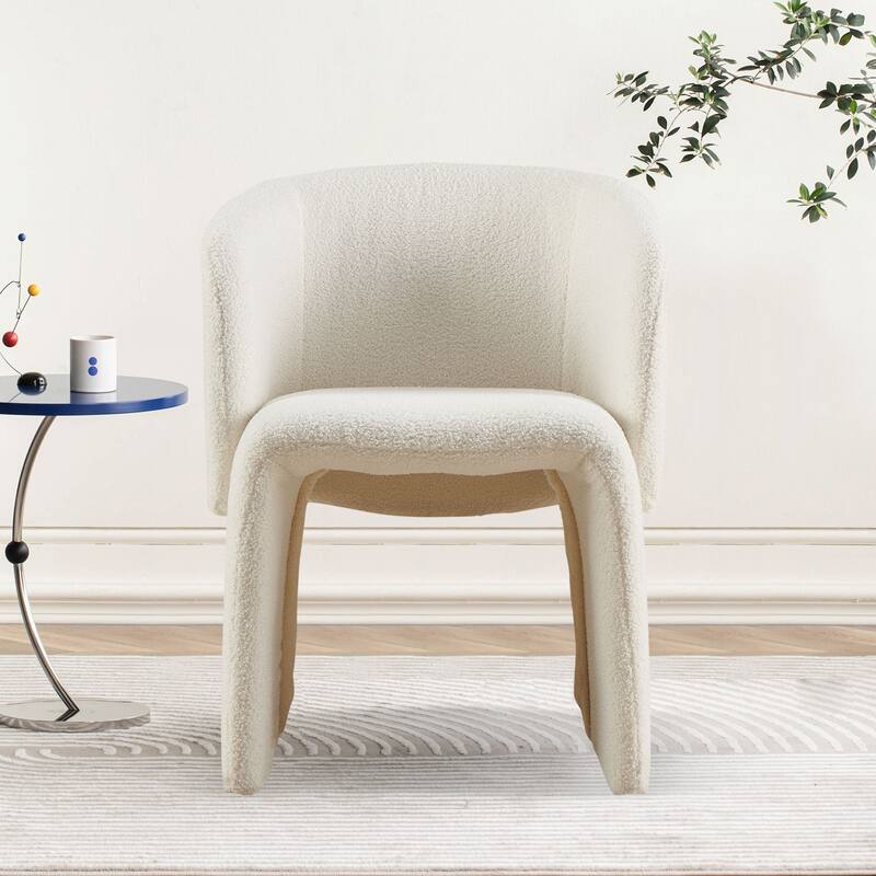 Modern Dining Chair Accent Chair Single Sofa Chair,Upholstered Side Chair Teddy Comfy Chair