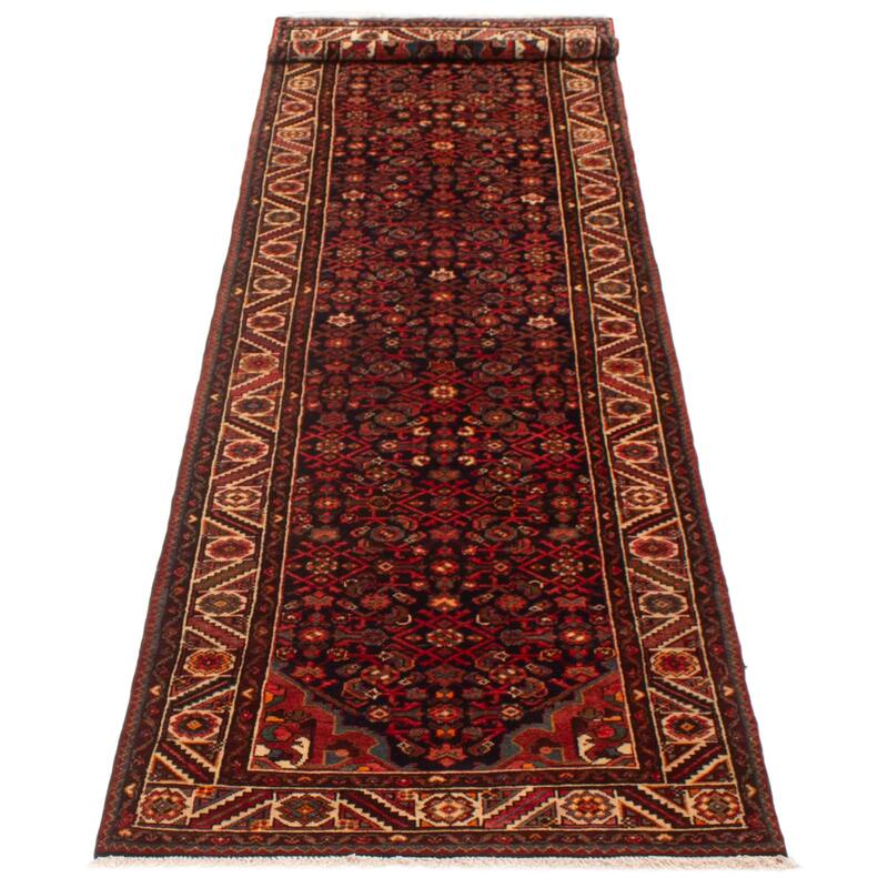 ECARPETGALLERY Hand-knotted Andelz Navy Wool Rug - 3'5 x 12'8