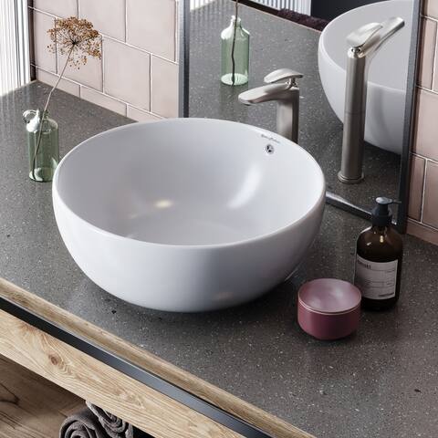 Swiss Madison Sublime® Round Ceramic Bathroom Vessel Sink Bowl