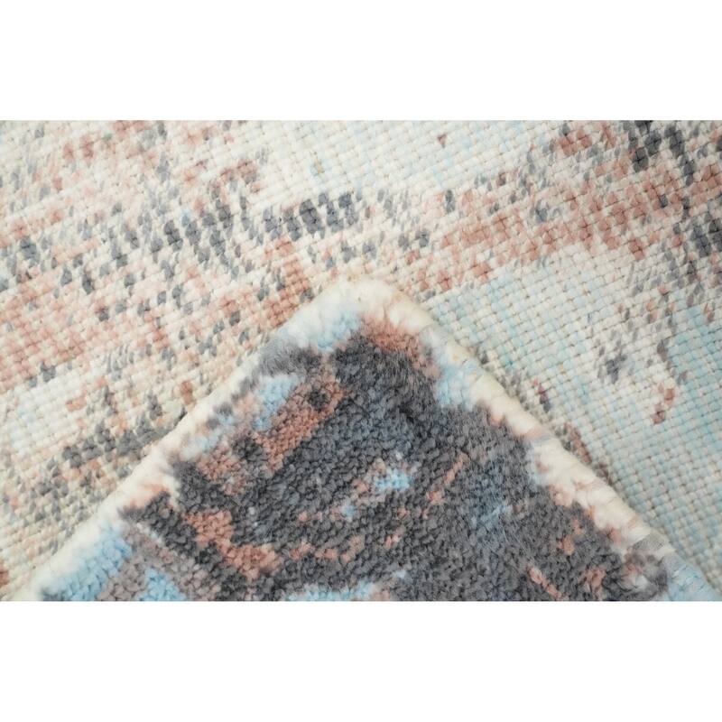 Hand Knotted Oriental Viscose Silk Carpet Modern Abstract Multi-Colored Abstract Area Rug - 4' 0'' X 2' 0''