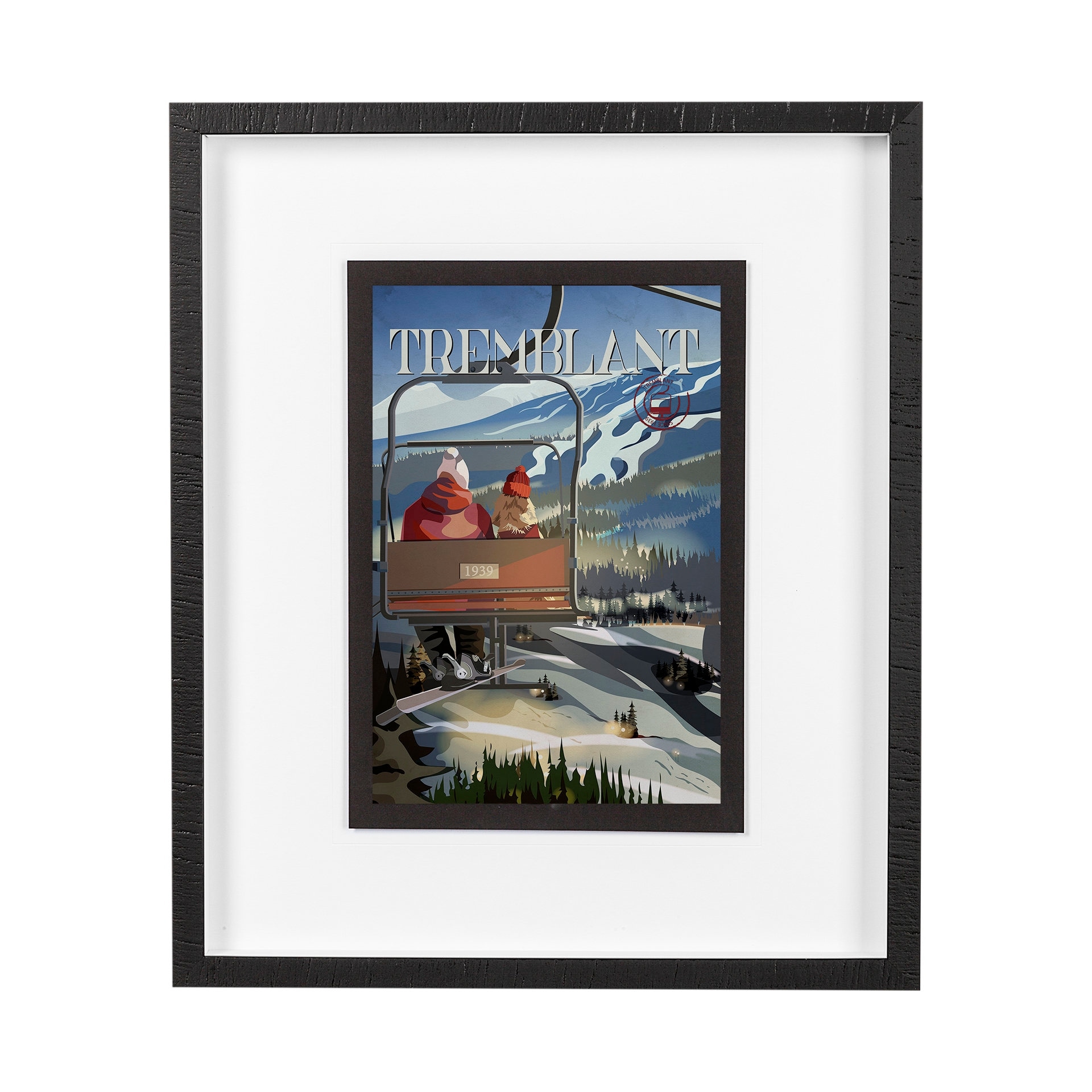 Mercana Tremblant Go Canada (M) by Mercana Studio a Framed Art Print Matted under Glass