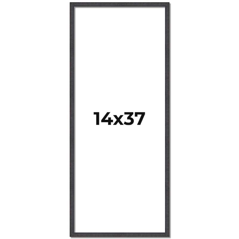 14x37 Frame Brown Solid Wood Picture Frame - Complete Modern Photo