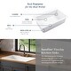 preview thumbnail 7 of 7, Jackson Crisp White Fireclay 33" Single Bowl Drop-In Kitchen Sink (1 Hole) with Bruton Chrome Faucet Kit