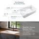 preview thumbnail 10 of 10, Jackson Crisp White Fireclay 33" Single Bowl Drop-In Kitchen Sink with 4 Holes