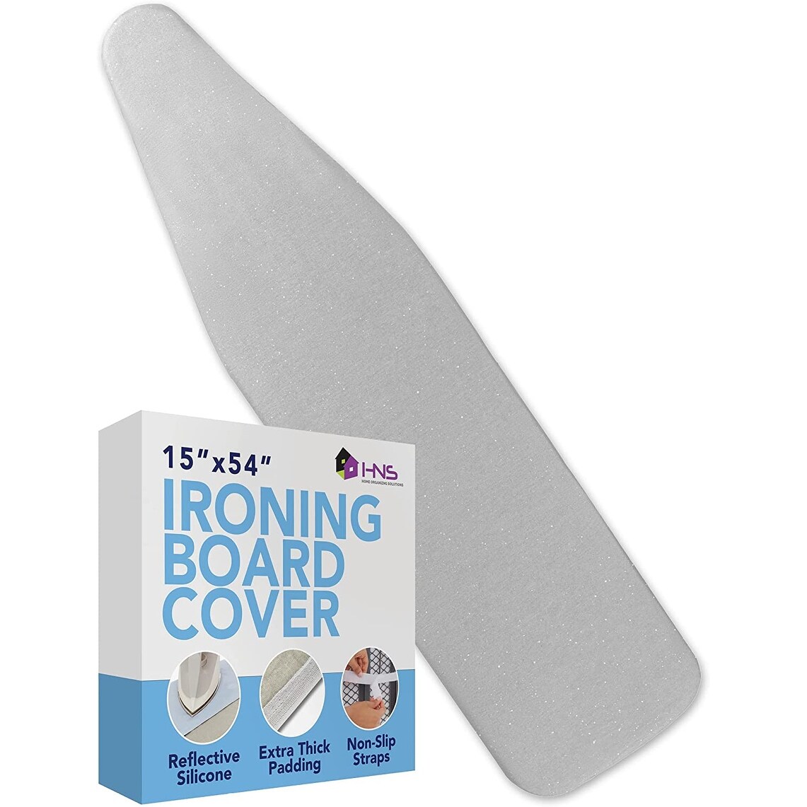 Silicone Ironing Board Cover, Heavy Duty Scorch and Stain Resistant Iron  Pad, Thick Padding, Large and Standard Boards, Elastic Edge, 15x54(Iron  Board