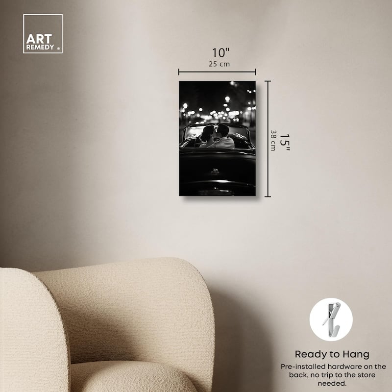 Kiss Me in the Moonlight II Canvas by Art Remedy, Gallery Wrapped