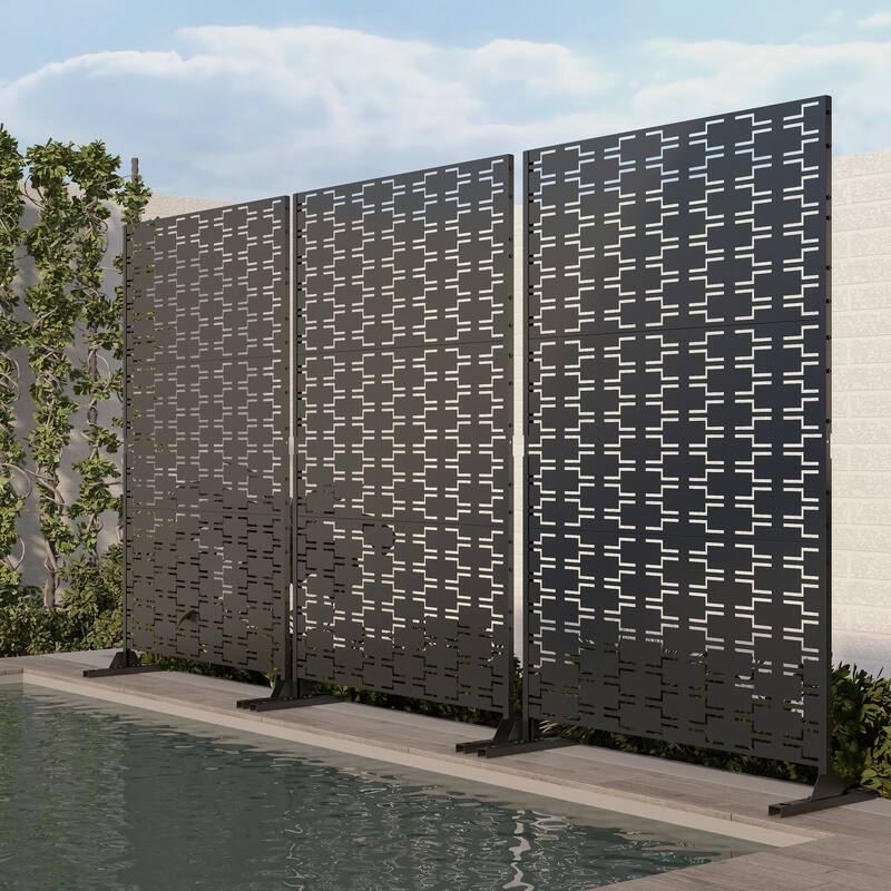 2Set Patio Outdoor Privacy Metal Screens and Panels
