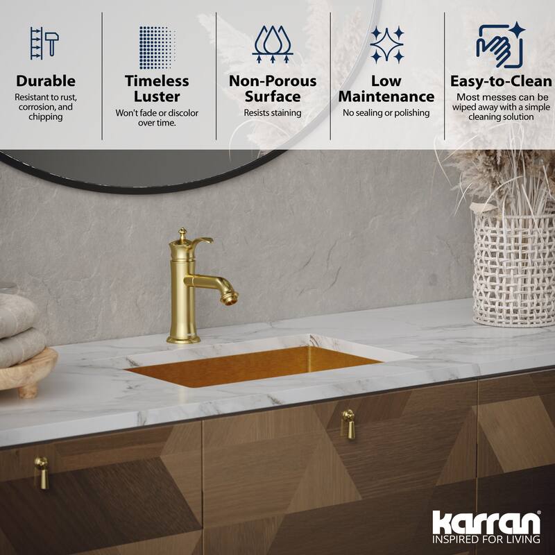 Karran USA CCU300 Cinox 21-5/8" Rectangular Stainless Steel Undermount