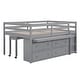 preview thumbnail 5 of 22, Kid-Friendly Design Full Size Loft Bed with Desk and Drawers