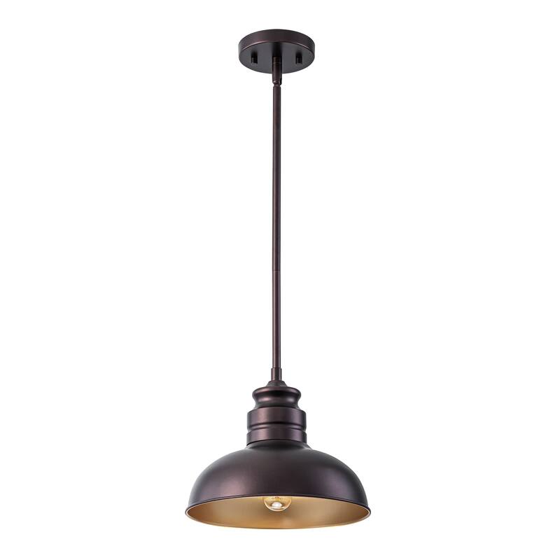 1-Light Farmhouse Bronze Dome Pendant Light for Kitchen Island, Oil Rubbed Bronze - 1 Light