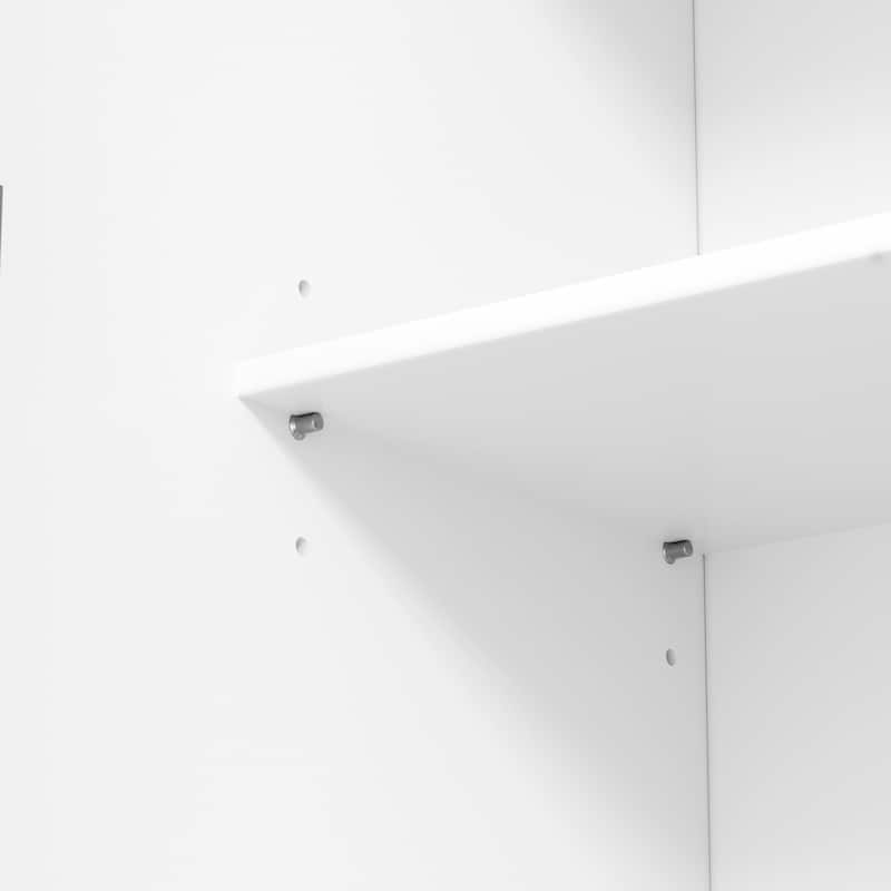 Freestanding Kitchen Pantry with 3 Drawers, Tall Kitchen Cupboard Storage Cabinet with 3 Adjustable Shelves and 8 Door Shelves