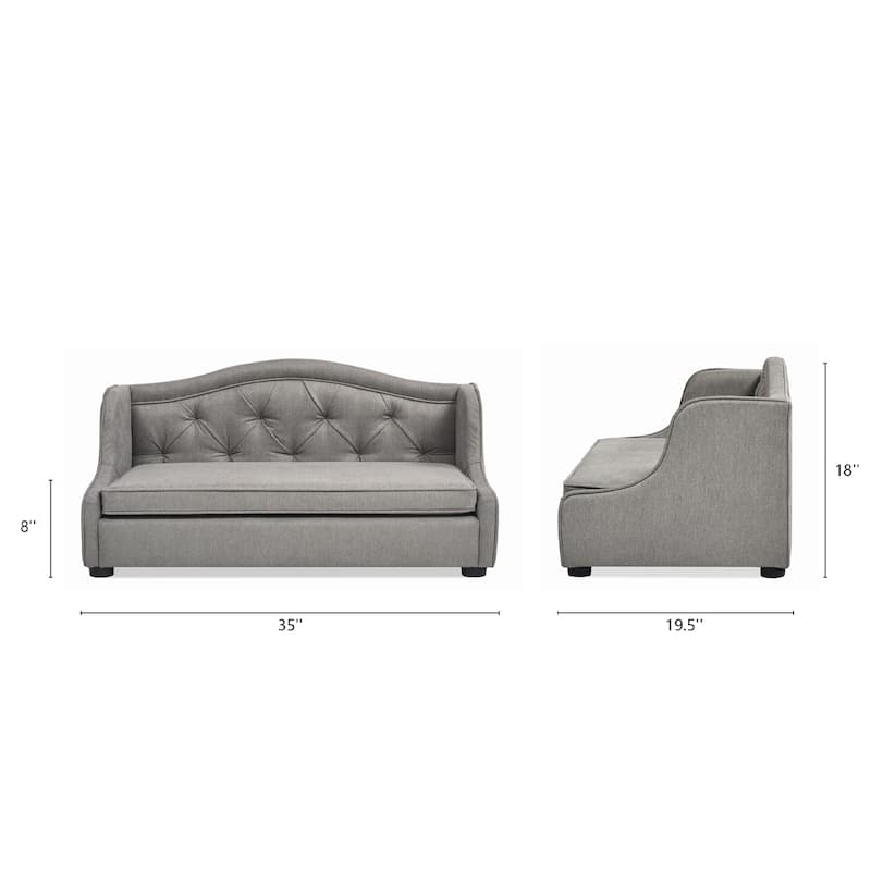 Robin 35" Mid-Century Modern Tufted Wingback Pet Sofa Bed