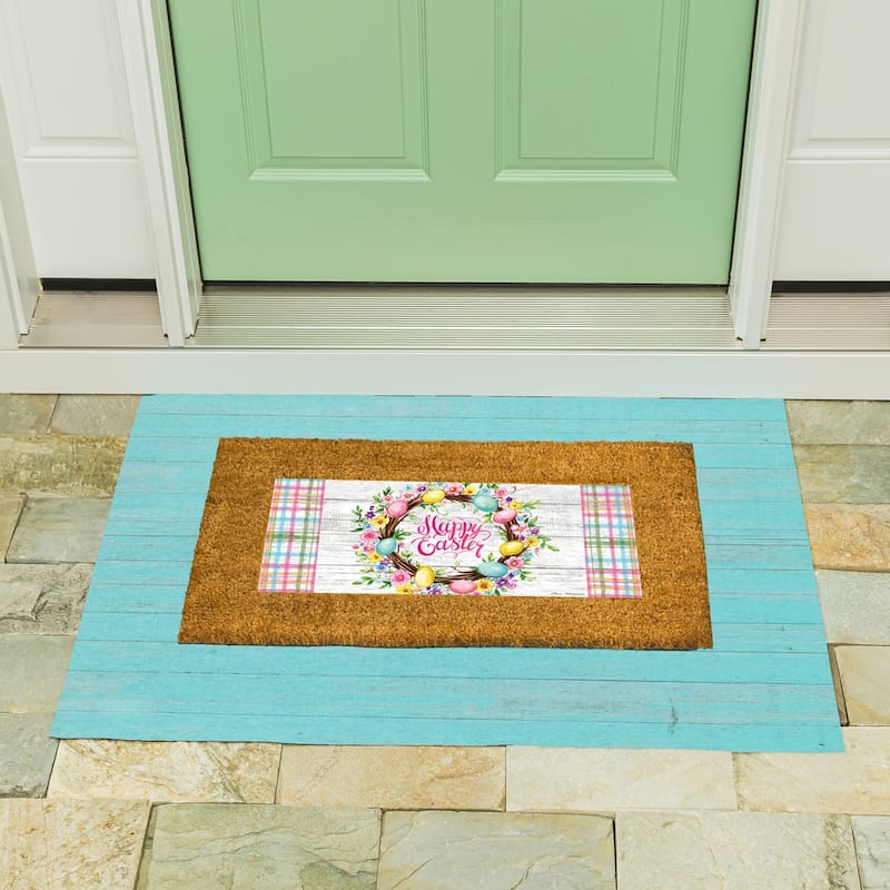 42 in. x 26.5 in. Blue Wood Plank Layering Mat