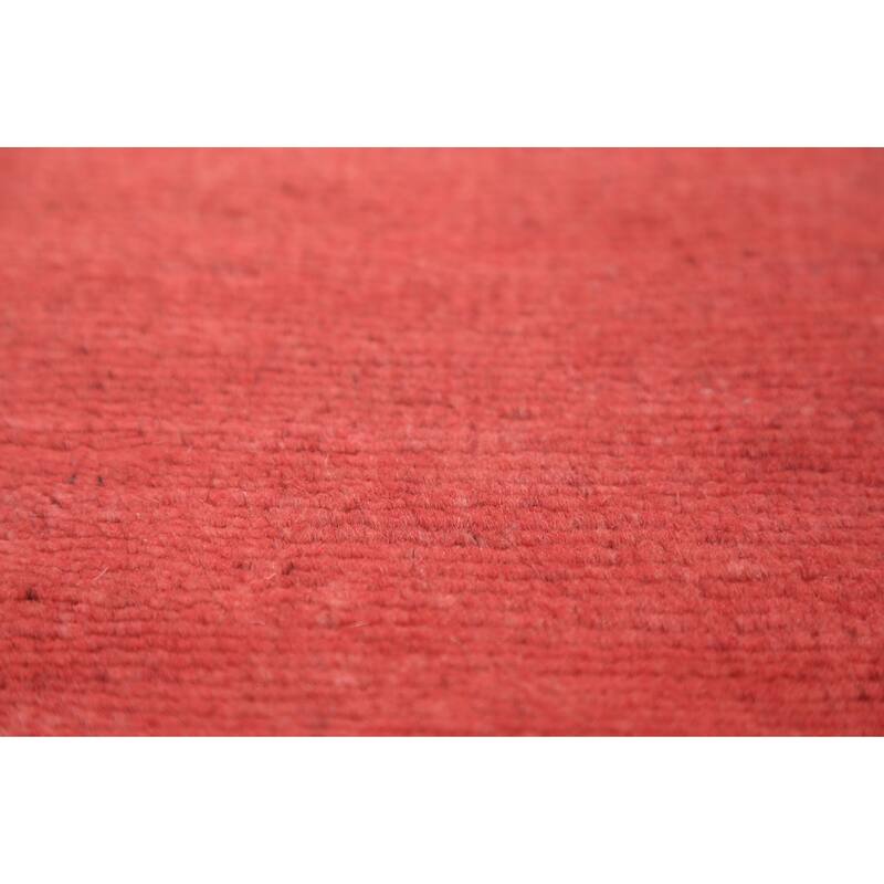 Pink Salmon Modern Gabbeh Oriental Area Rug Handmade Wool Carpet - 8'1" x 11'4"