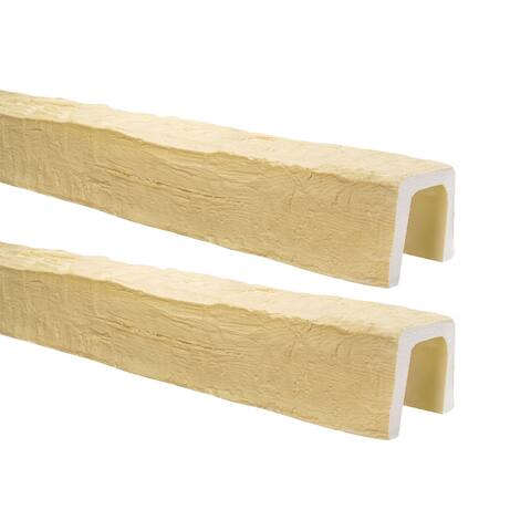 5 in. x 5 in. x 13 ft. Hand Hewn Unfinished Faux Wood Beam (2 Pack)