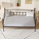 preview thumbnail 31 of 42, VECELO Metal Twin Size Daybed with Antique Graceful Lines, Daybed with Trundle, Black&White