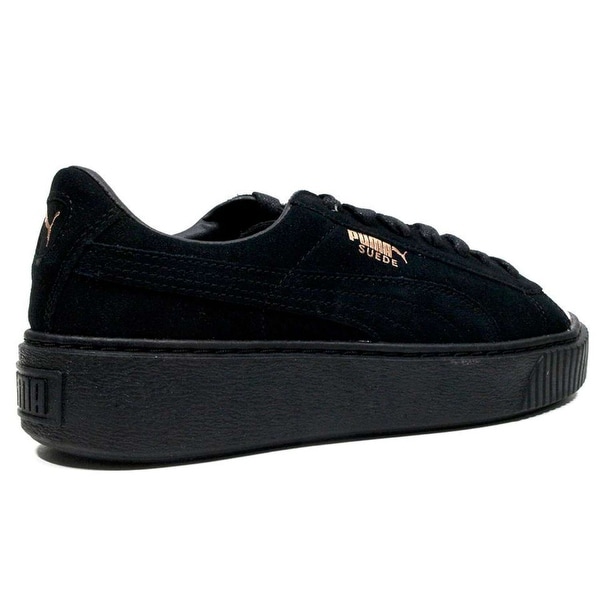 puma black platform suede