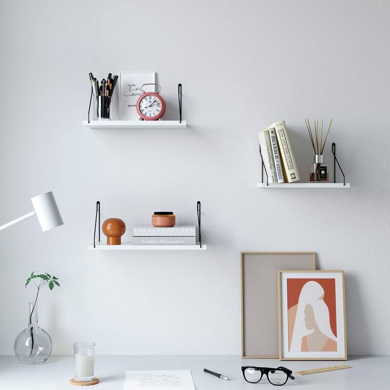 Wall Shelves Set of 3, Floating Shelves, Wall Mounted, Display, Wall Decor, Hanging Shelf for Living Room, Kitchen