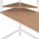 preview thumbnail 10 of 26, Modern Style Twin Metal Loft Bed with Desk, Shelve, 4-step Ladder and Guardrail, Creative Structure & Good Stability, White
