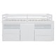 preview thumbnail 12 of 12, White Twin Size Solid Wood Loft Bed with Drawers and Cabinet