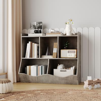  Shelf, Toy Storage and Organization Shelf, Double-Layer Children's Bookshelf, Ideal for Game Rooms
