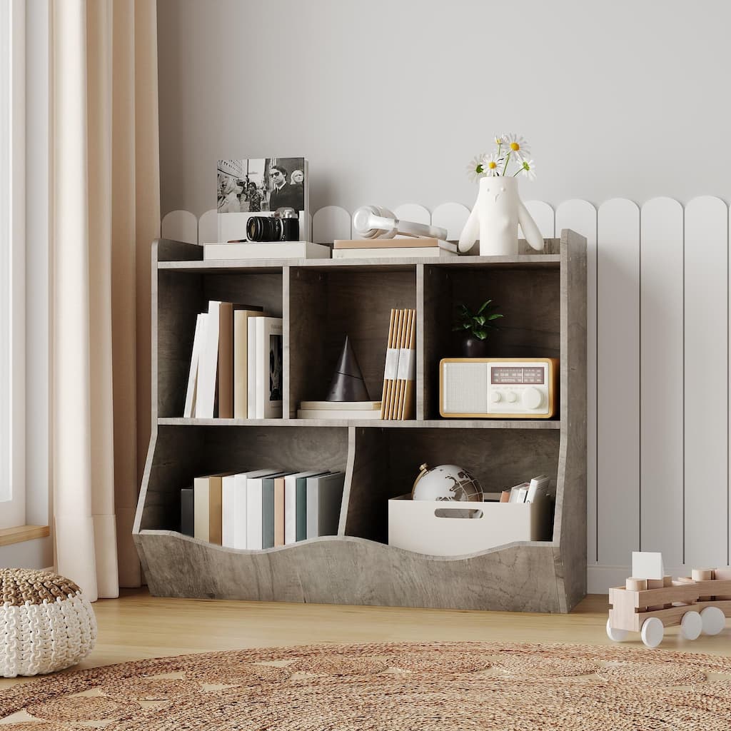  Shelf, Toy Storage and Organization Shelf, Double-Layer Children's Bookshelf, Ideal for Game Rooms